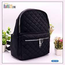 Black Color College Bag For Girls
