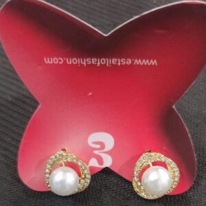 Korean White Pearl Earrings For Women