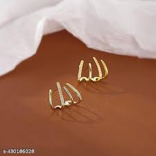 Women Korean Gold Plated Contemporary Earrings 1 Pair