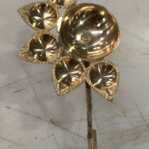 Brass Pancharti And Kuber Diya For Temple Decor Pooja Samagri