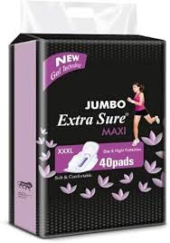 Jumbo Extra Sure Maxi Pads Size Xxl 40N Pack Of 2