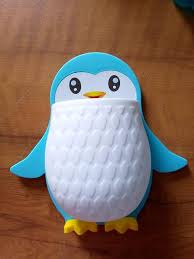 Self Adhesive Toothbrush Holder Plastic Wall Mounted Penguin Storage Organizer For Bathroom Penguin Wall Holder