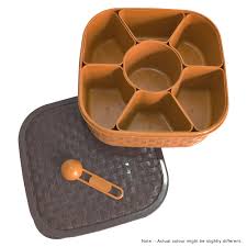 Dipzon Villa Spice Set Plastic Brown Color