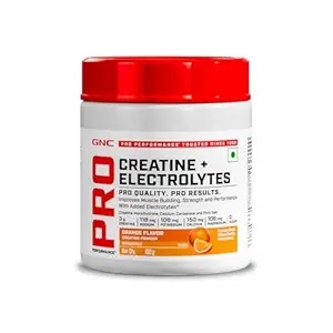 Gnc Creatine Electrolytes 3G Creatine Monohydrate Sodium Energy Recovery Zero Sugar 100G Orange