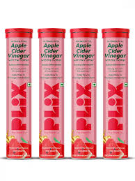 The Plant Fix Plex Apple Cider Vinegar Effervescent 15 Tablets Apple Flavour Pack Of 4