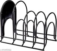 Multipurpose Iron Plate Rack Black