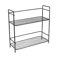 Metal 2 Tier Kitchen Rack Black