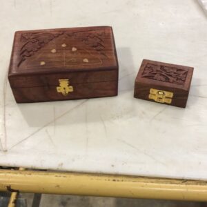 Handmade Sheesham Wooden Jewellery Box Set Of 2