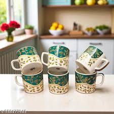 Trendy Ceramic Coffee Cups 150Ml Pack Of 6