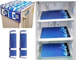 Fridge Cover Blue Colour With Self