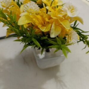 Artificial Flower Pot Yellow Colour