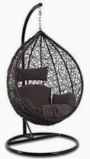 Iron Modern Candid Home Swing Jhula Black