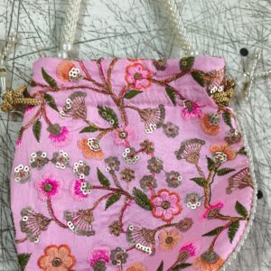 Glimpse Women Pink Beige Potli