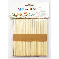 Popsicle Ice Cream Sticks Natural Color Set Of 50Pcs