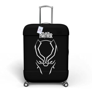 Black Color Trolley Bag Cover Size M Black Panther Theme