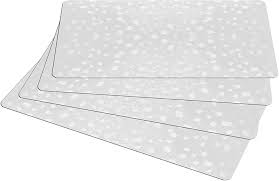 Fridge Mat Transparent White Design Pack Of 4