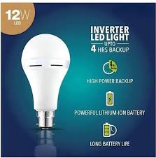 Gold Nation Rechargeable Emergency Led Bulb For Home B22 12W