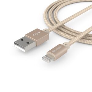2.4A Fast Charging Cable For Iphone Gold Colour 1M
