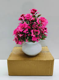 Adira Red Wild Flower Artificial Flower With Pot