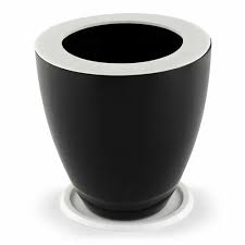 7 Inch 18Cm Grower Round Plastic Pot Black
