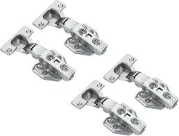 Mount Auto Close Soft Close Hydraulic 0 Degree Hinges For Full Overlay Door Pack Of 1 Pair 2 Pieces Silver