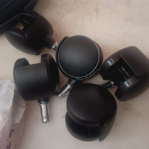 Regal Office Chair Wheels Caster Heavy Duty Pin Type Nylon Set Of 5 Black