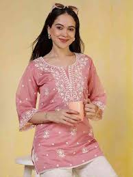 Women Kurti Pink Color Size S