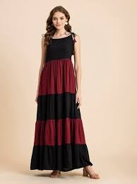 Women Dress Red And Black Color Size Xs
