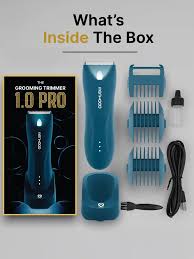 Manhood Men Blue Waterproof Wireless Type C Charging Balls Body Grooming Trimmer 1.0 Pro