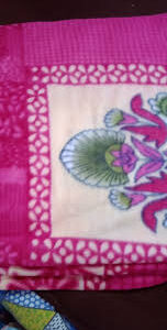 Pink Woolen Double Bedsheet With 2 Pillow Cover