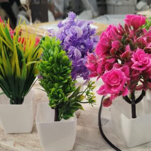 Multicolor Artificial Flower Pot Pack Of 8