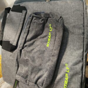 Strap Lt Grey Color Backpack With Pouch