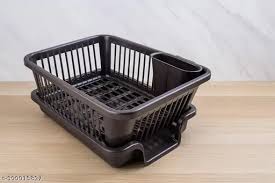Brown Color Plastic Dish Drainer Basket