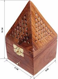 Dhoop Batti Agarbatti Holder Stand Nature Wood Wooden Incense Holder Brown