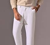 Kunda Formal Casual Wear Classic Formal Pants Colour White Size 32