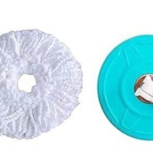 Ephemeral Spin Mop Replacement Head With Microfiber Material Blue Color