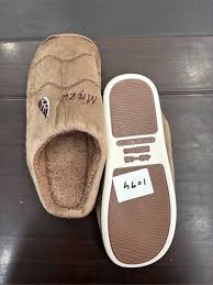 Winter Home Wear Warm Soft Fur Flip Flop Chappal Slipper Brown 43