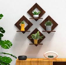 Wooden Quadrant Shape Wall Decor Hanger 8 Pcs