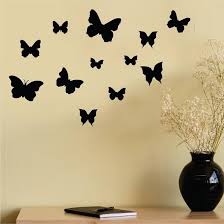 Wooden Butterfly Sticker 12 Pcs