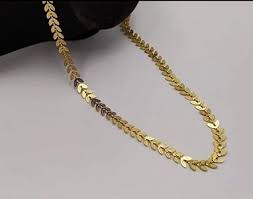 Gold Plated Leaf Pendant Necklace Traditional Authentic Jewellery Chain For Women Men And Childrengold