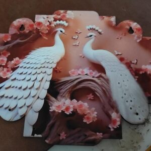 Saf Paintings Couple Peacock Nature Modern Art