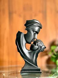 Black Father And Child Bond Statue