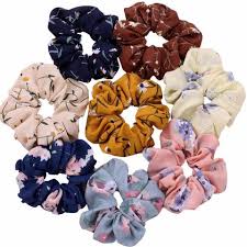 24 Pcs Multi Coloured Elastic Cotton Fabric Hair Bands