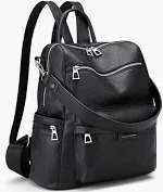 Jaisom Medium 25L Laptop Backpack Purse Vintage Leather Bag Women Black Colour