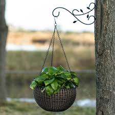 Black Metal Hanging For Plant Pot Pack Of 8