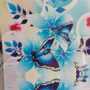 Butterfly And Floral Printed Wallpaper 1 . 5Mtr 2Pcs