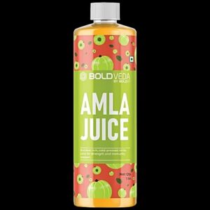 Bold Veda Amla Juice Cold Pressed Nutrient Rich Supports Immunity 1 L