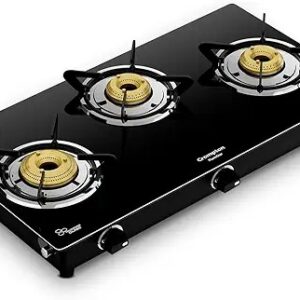 Crompton Flamestar 3 Burner Glass Top Lpg Gas Stove
