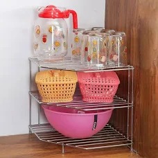 Utensil Kitchen Rack Steel Stainless Steel 2 Tier