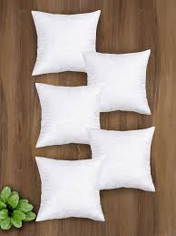 Polyester Fibre Cushion Pack Of 5 White